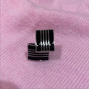 Black and Silver Geometric cufflinks